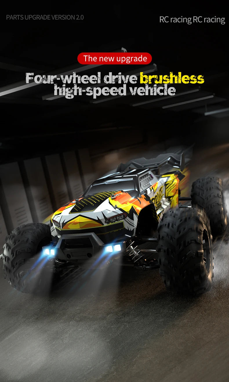 Teeggi 16101 / 16102 PRO 1:16 RC Drift Car – 70KM/H Brushless 4WD Off-Road Monster Truck with LED Lights