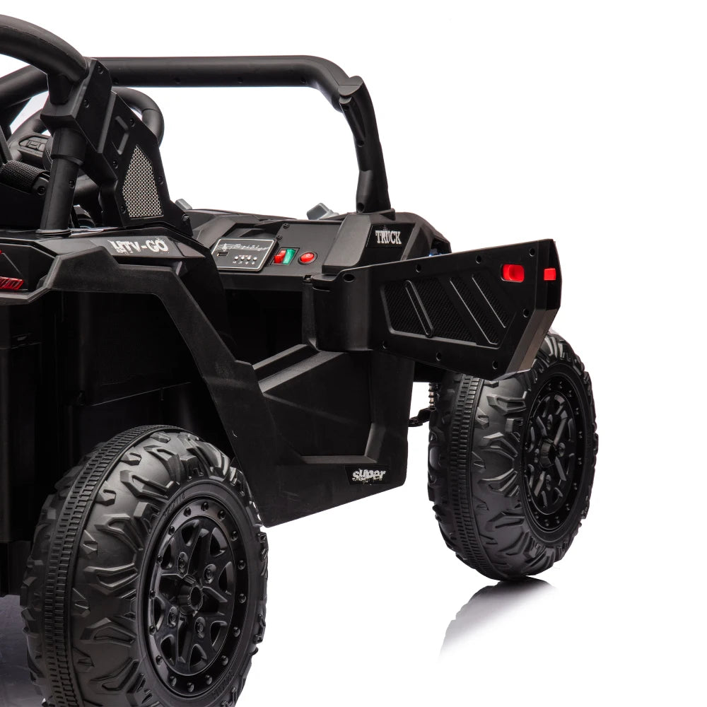 24V Two-Seater Electric Ride-On UTV for Kids – Remote Control, 4-Wheel Suspension, Slow Start & Big Wheels for Ages 3+