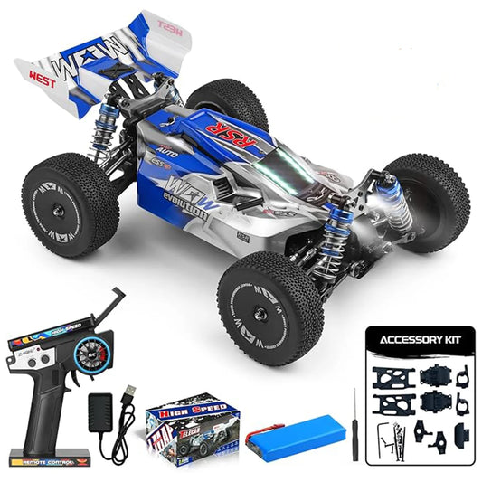 WLtoys 144011 1/14 4WD RC Car – Upgraded Brushless Off-Road Racer with 43+ MPH Speed & Metal Chassis (144001 V2)