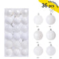 24/36 Pcs Hanging Christmas Tree Ornaments 3/4CM Balls Multiple Colors