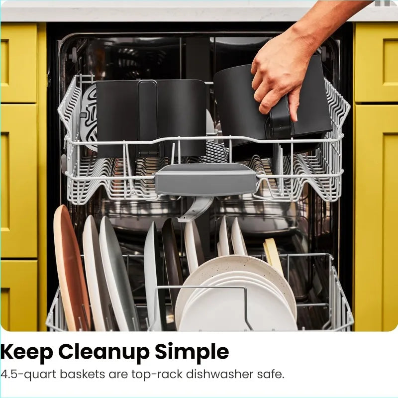 Chefman TurboFry® Touch 6-Quart Dual Basket Air Fryer – Sync Cook Finish, Hi-Fry Crisp Mode, Digital Touchscreen