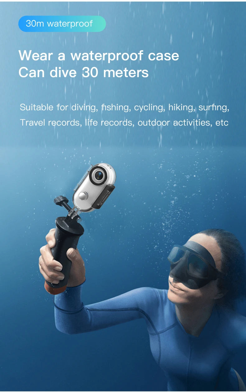 4K Mini Body Camera with 64GB Storage & Waterproof Case