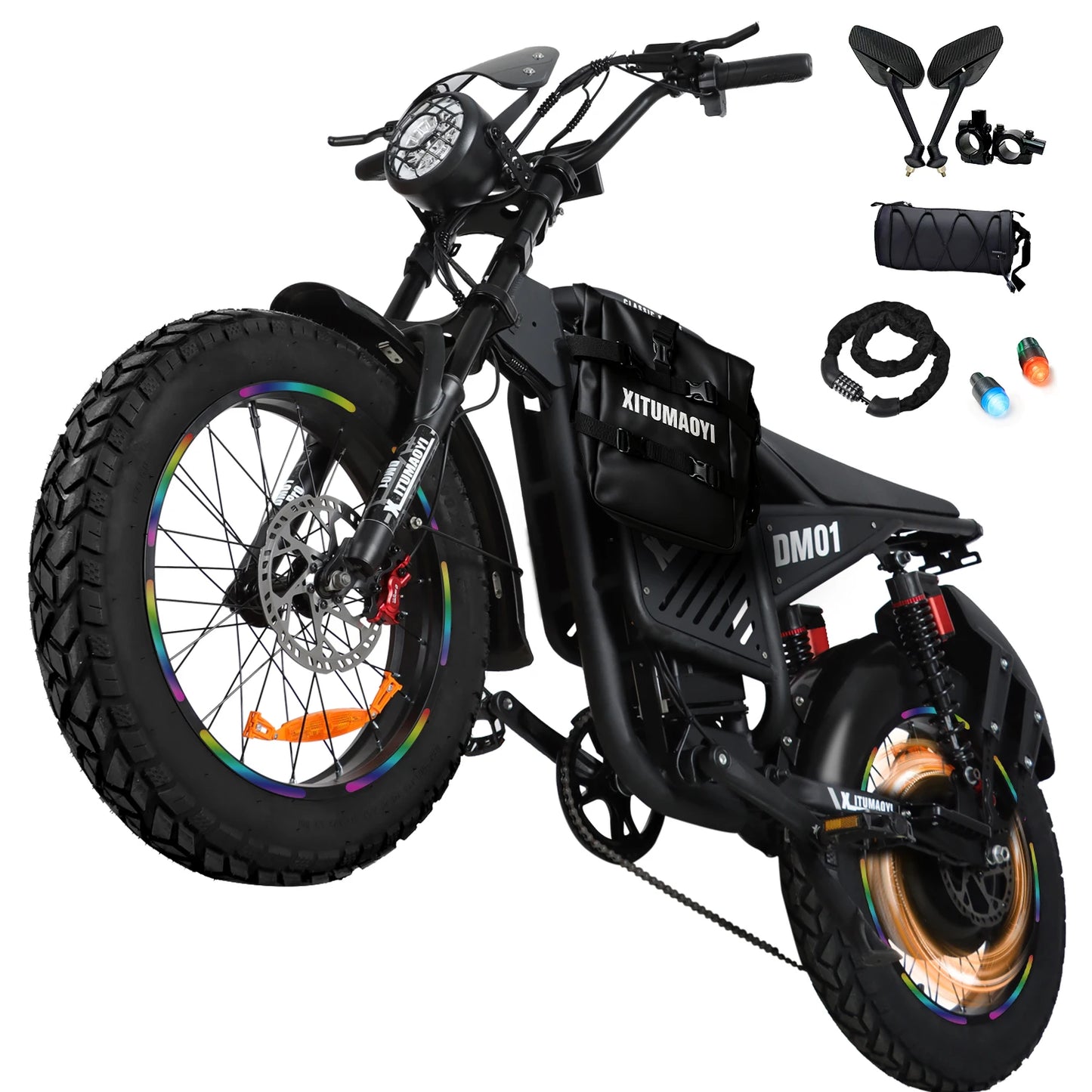 BAOLUJIE DM01 Electric Bikes – 2000W /3000W Brushless Motor, 60V 30Ah Battery, 42MPH Top Speed 16 Variants