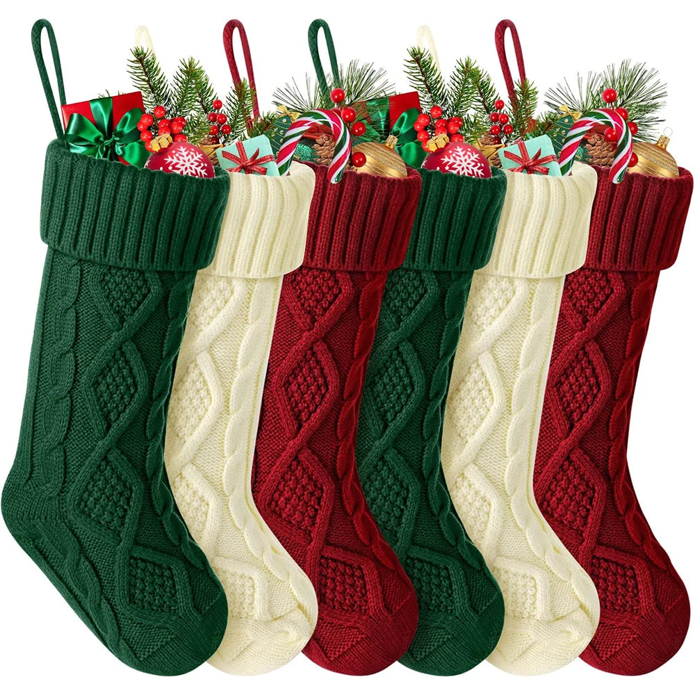 Christmas Stockings For Kids – Large Cable Knit Stockings