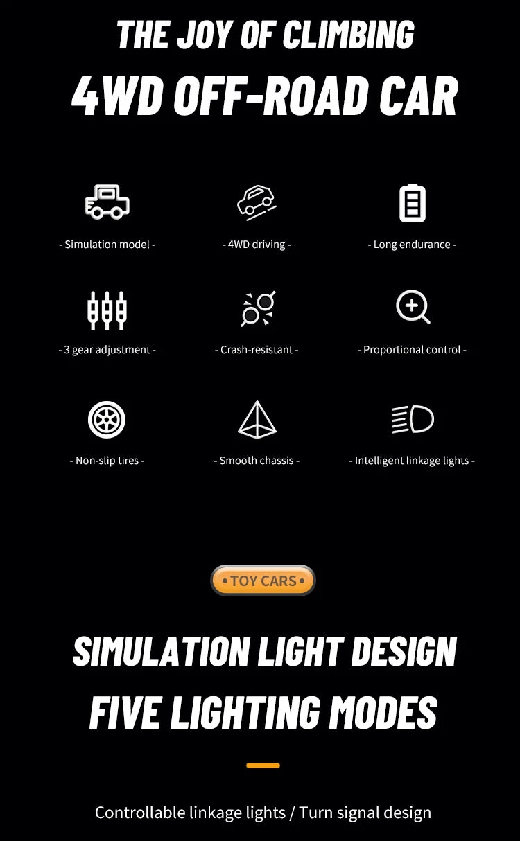 C8801 1:18 RC Climbing Jeep – 4WD Off-Road Rock Crawler with Lights, 2.4GHz Remote, 370 Motor & Simulation Body