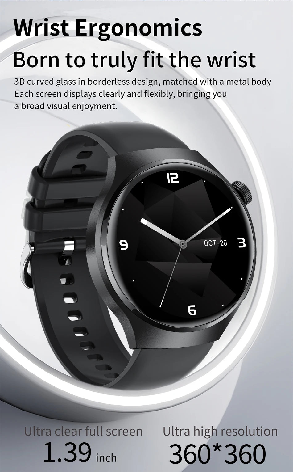 LIGE NFC Smart Watch – HD Display, Bluetooth Call, Fitness & Health Tracker, IP68 Waterproof