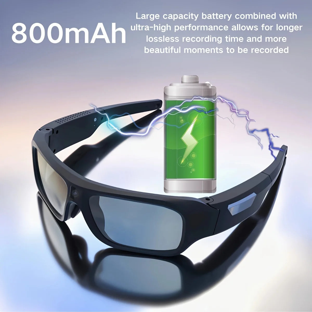 4K HD Smart Camera Glasses with 64GB Storage & Hands-Free POV Recording