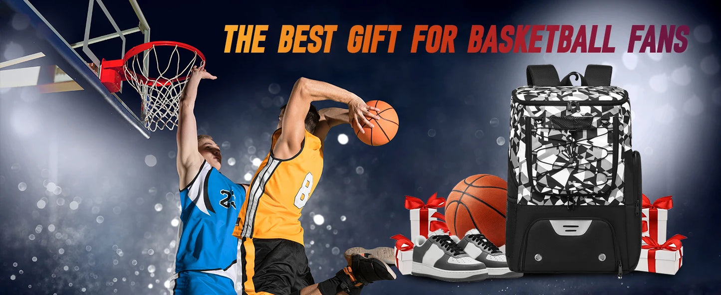 Basketball Sports Backpack with Ball, Shoe & Gear Compartments – Large Capacity & Water-Resistant