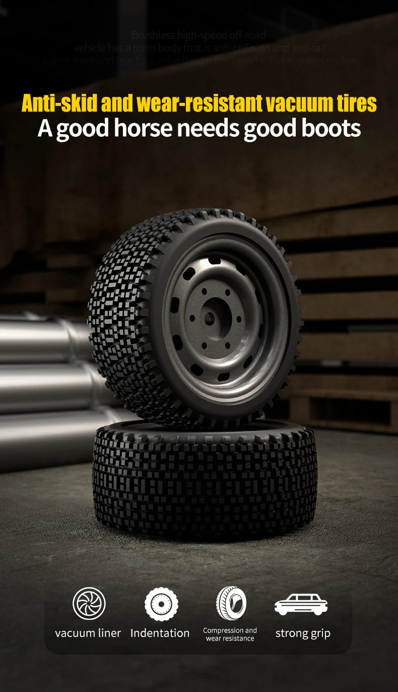 Teeggi 16101 / 16102 PRO 1:16 RC Drift Car – 70KM/H Brushless 4WD Off-Road Monster Truck with LED Lights