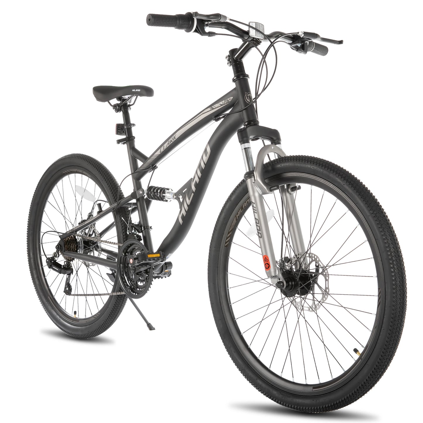 Hiland 26” Full Suspension Mountain Bike 21-Speed Dual Disc Brake Bicycle
