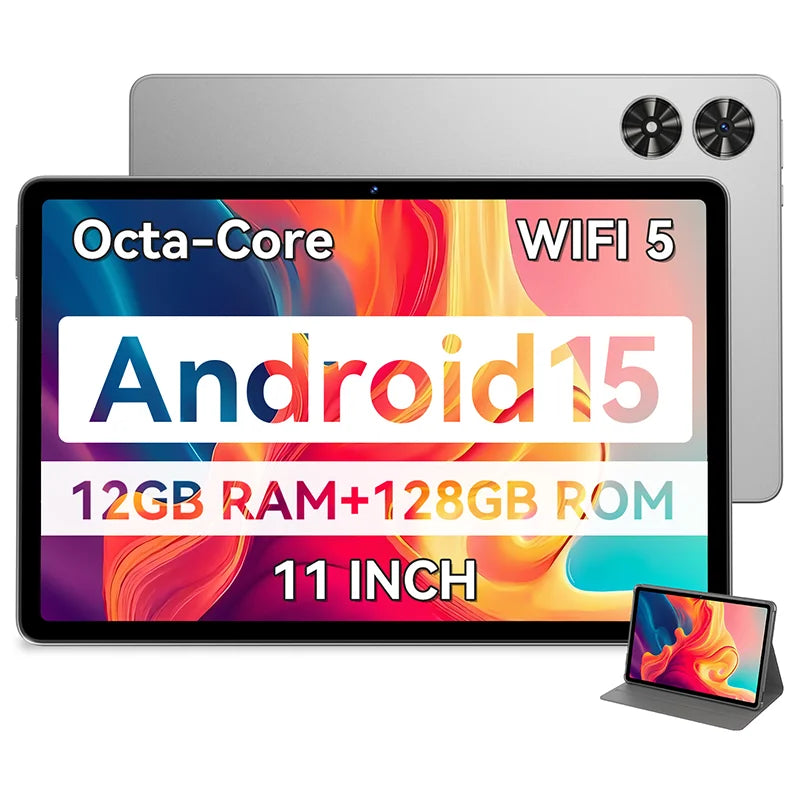 SVITOO Android 16 Tablet 11 Inch Octa-Core Processor 20GB RAM 128GB ROM 8800mAh Battery WiFi 5 BT 5.0 GPS Widevine L1 With Case
