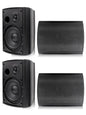 800W Outdoor Bluetooth Speakers Waterproof Wall Mount – 6.5" Dual Speakers with Powerful Bass & Swivel Brackets (Set of 4)