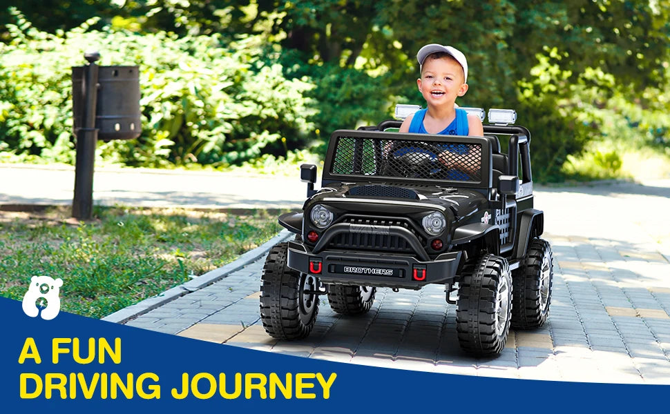 IGIANT 24V 2-Seater Kids Ride-On Truck – Remote Control, Bluetooth, Music, Suspension, LED Lights, 3-Speed Electric Car