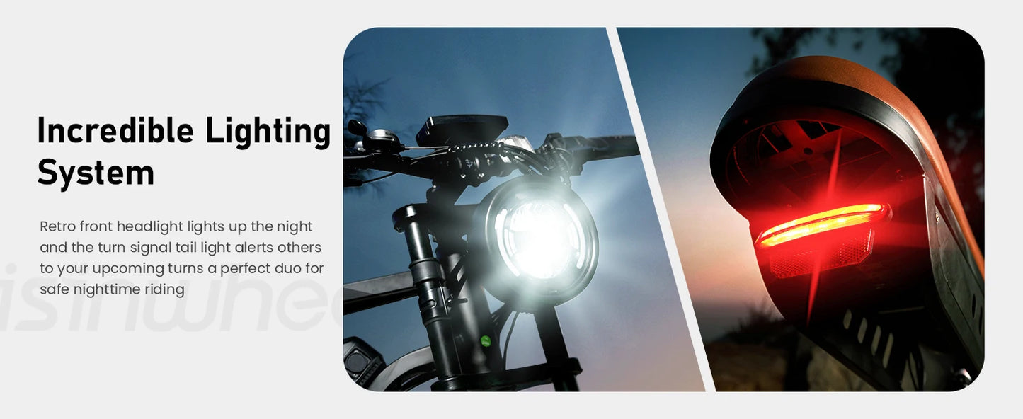 R6 Fat Tire Electric Bike – 1500W Off-Road Power with Full Suspension