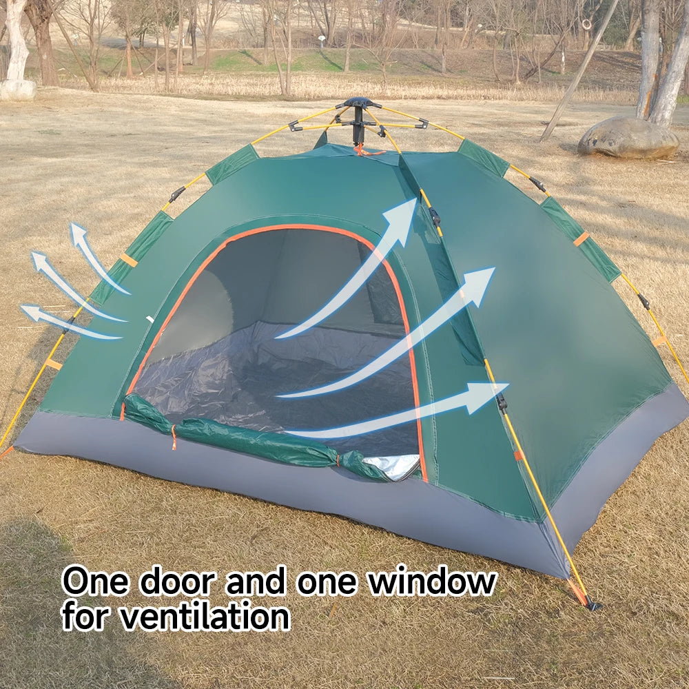 2-3 Person Pop Up Camping Tent with Instant Setup, Waterproof & Windproof Outdoor Shelter