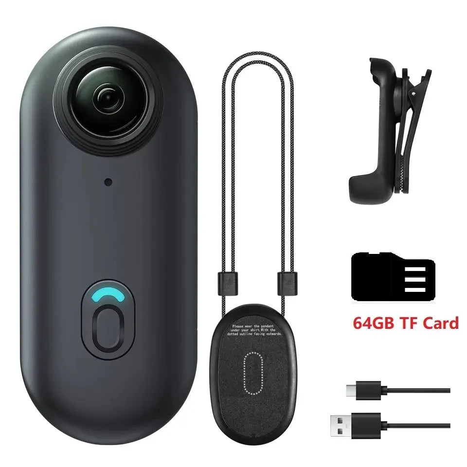 4K Mini Body Camera with 64GB Storage & Waterproof Case