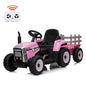 Kids Ride-On Electric Tractor with Remote Control & Trailer – 12V Battery 25w/35w, EVA Tires, Headlights & Bluetooth Music