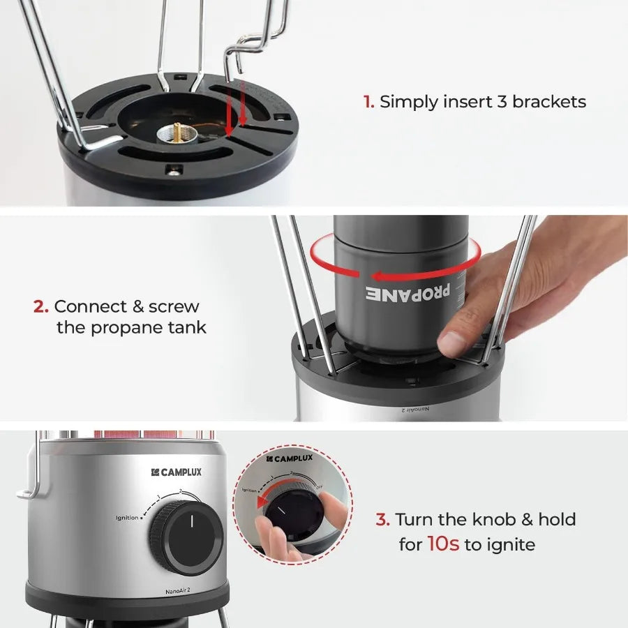 Camplux 2-in-1 Portable Propane Heater & Outdoor Stove – 8,500 BTU with Drink Warmer, Safety Shut-Off, and Carry Bag