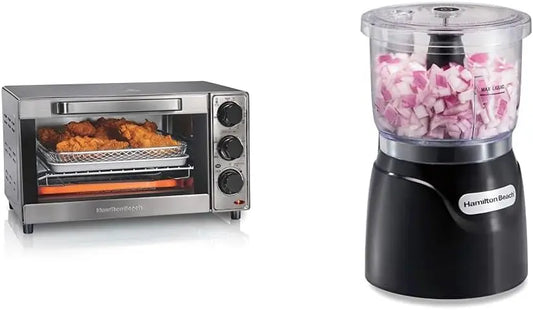 Hamilton Beach Sure-Crisp Toaster Oven Air Fryer Combo + Vegetable Chopper & Mini Food Processor
