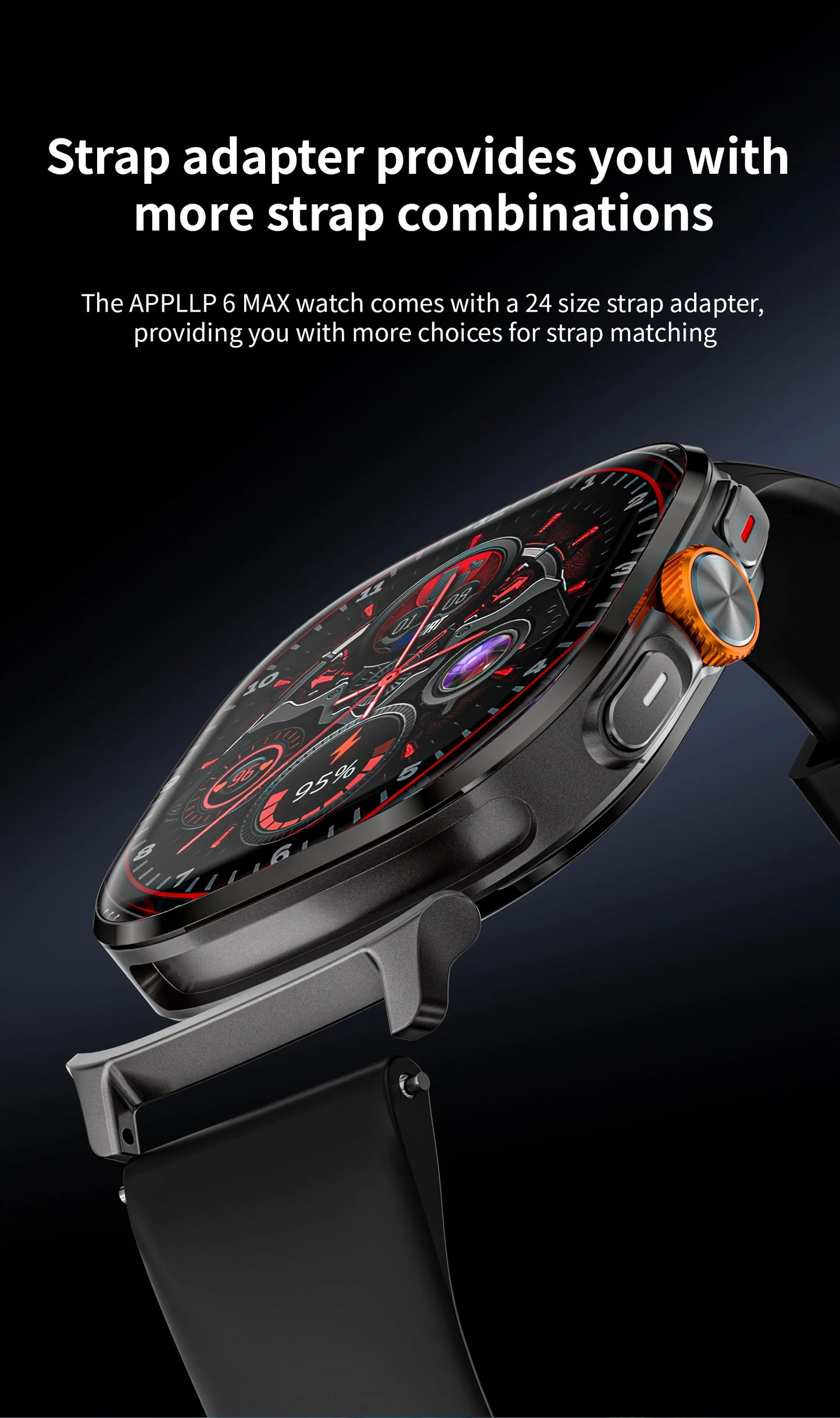 LOKMAT APPLLP 6 MAX – Android Smart Watch Phone | 2.16-Inch AMOLED Display | 4G/5G SIM | Rotating Camera | AI ChatGPT Integration