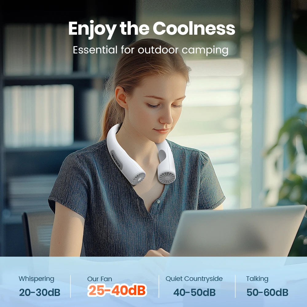 Warmco 10000mAh Portable Neck Fan