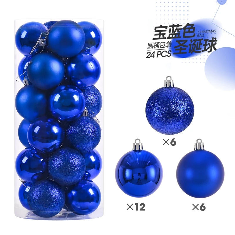 24/36 Pcs Hanging Christmas Tree Ornaments 3/4CM Balls Multiple Colors