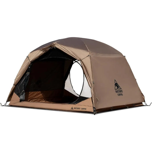 4 Person Camping Tent – 3 Season Family Shelter, Easy Setup Backpacking Tent, 5000mm Waterproof Bottom and Floor Mat Included