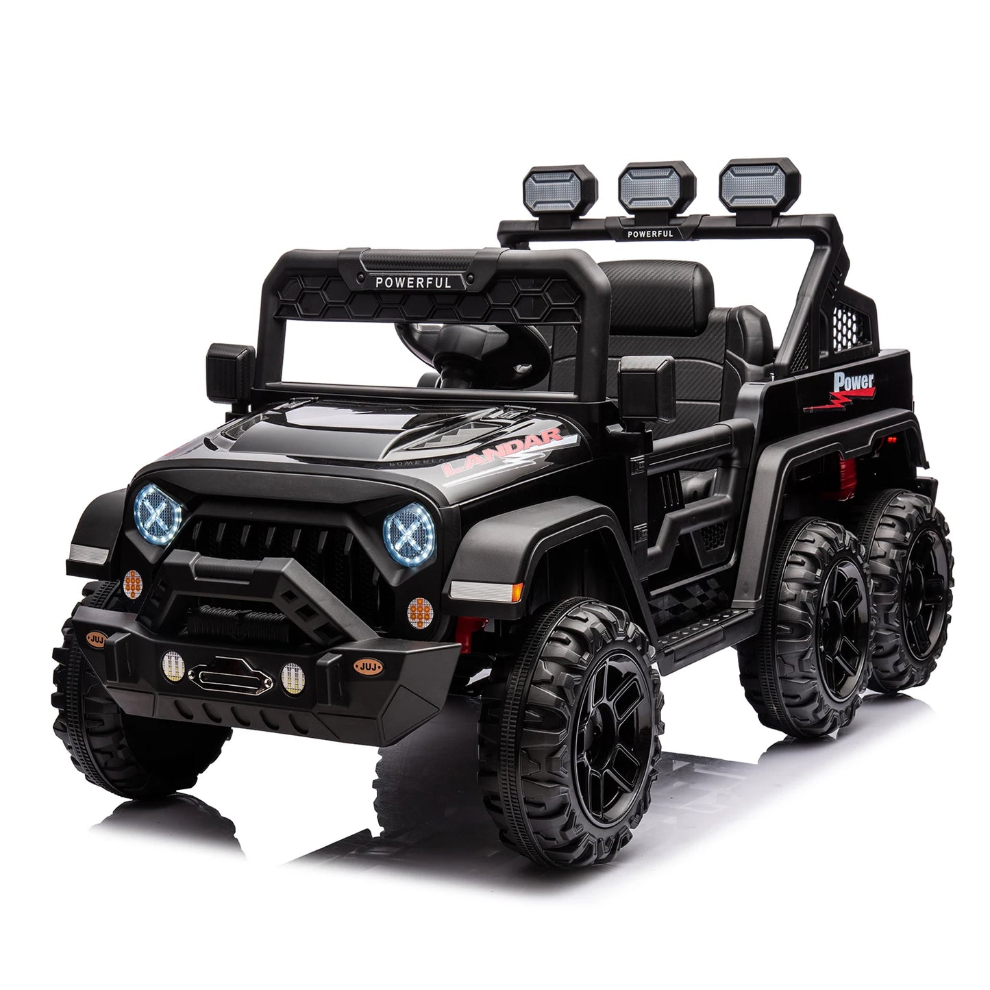 24V Power Wheels Ride-On Car for Kids with Remote Control – 6 Wheels, 4WD Switchable, Bluetooth, 3 Speeds & Electric Battery Vehicle for Ages 3–6