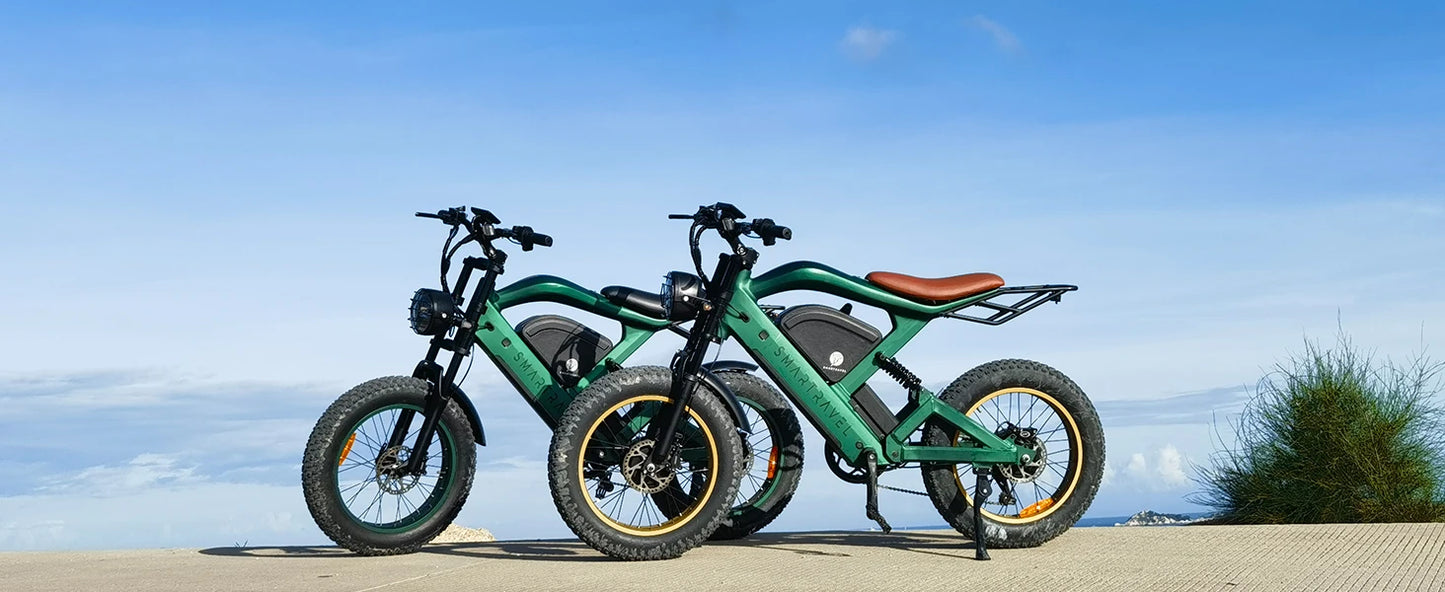 Smartravel 1200W Electric Bike for Adults – 48V 25Ah Battery, APP Control, Full Suspension Fat Tire E-Bike with GPS Tracking & Hydraulic Brakes