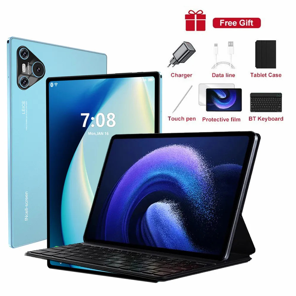 16 Pro 10.1-Inch Android 12 Tablet – Snapdragon 870 | 16GB RAM + 1TB Storage | Dual SIM + 5G WiFi | 2560×1600 Full HD Display | 10000mAh Battery