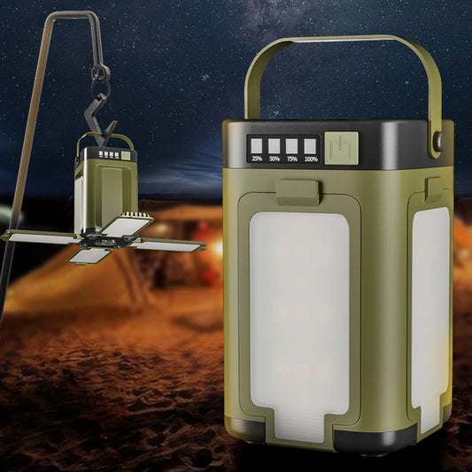 Rechargeable Lantern Power Bank Solar Camping Lantern Portable LED Tent Light