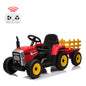 Kids Ride-On Electric Tractor with Remote Control & Trailer – 12V Battery 25w/35w, EVA Tires, Headlights & Bluetooth Music