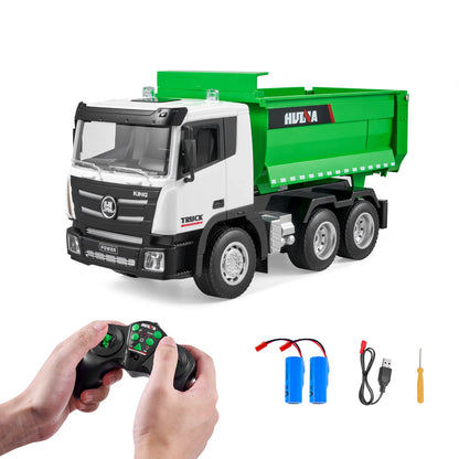 SucceBuy 1:18 RC Dump Truck – 9-Channel Heavy-Duty Remote Control Hauler
