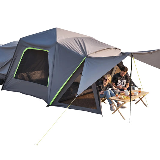 SucceBuy SUV Camping Tent for 5-8 People with Shade Awning & Waterproof Double-Layer Design