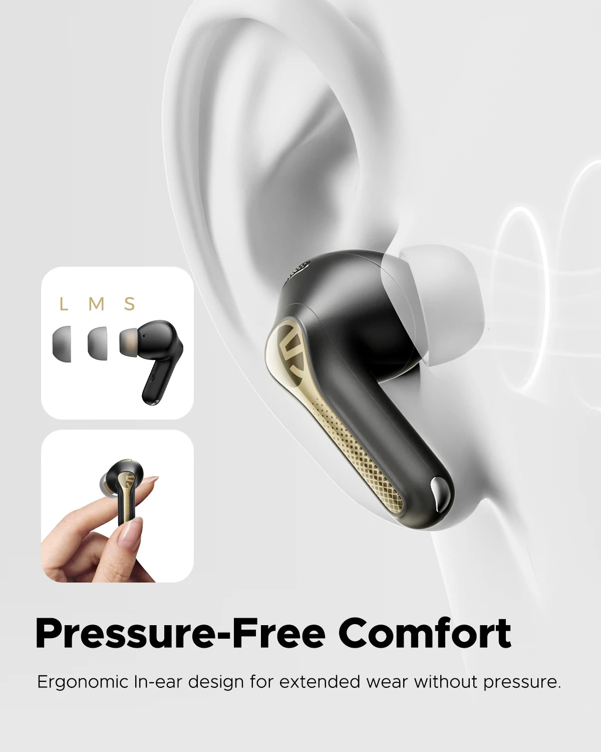 SoundPEATS Capsule3 Pro+ Wireless Earphones with xMEMS Speaker, Hi-Res LDAC & Adaptive ANC