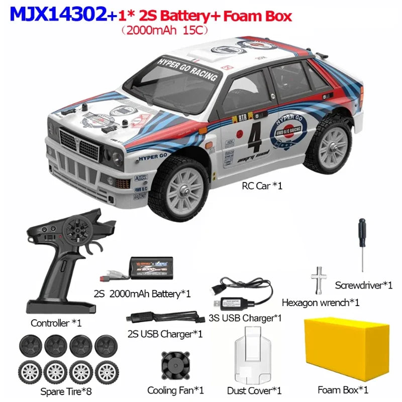 MJX 14302 1:14 Hyper Go RC Car – Brushless 4WD Off-Road Drift Car with 55KM/H Top Speed