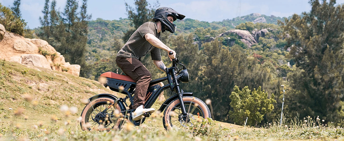 R6 Fat Tire Electric Bike – 1500W Off-Road Power with Full Suspension