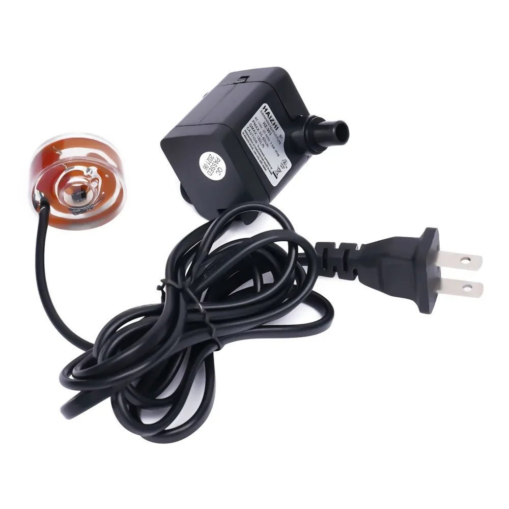 Small Rockery Water Fountain with LED Light & Mist Effect – Tranquil Tabletop Decor for Home or Office