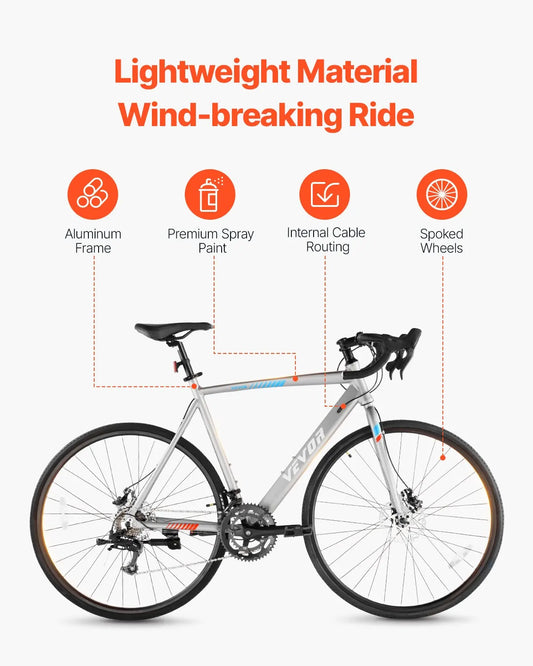700C Road Bike L-TWOO 14-Speed Urban Racing Bicycle