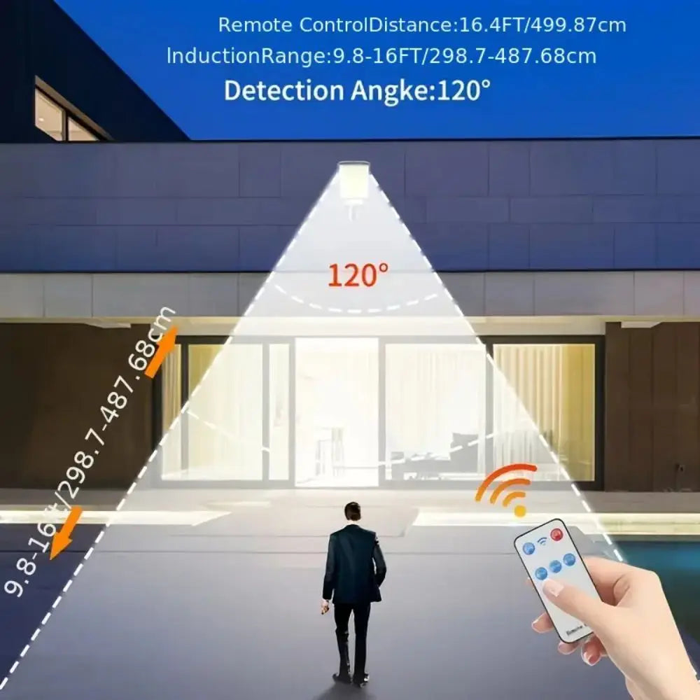 Solar Street Lights Outdoor with Motion Sensor & Remote Control