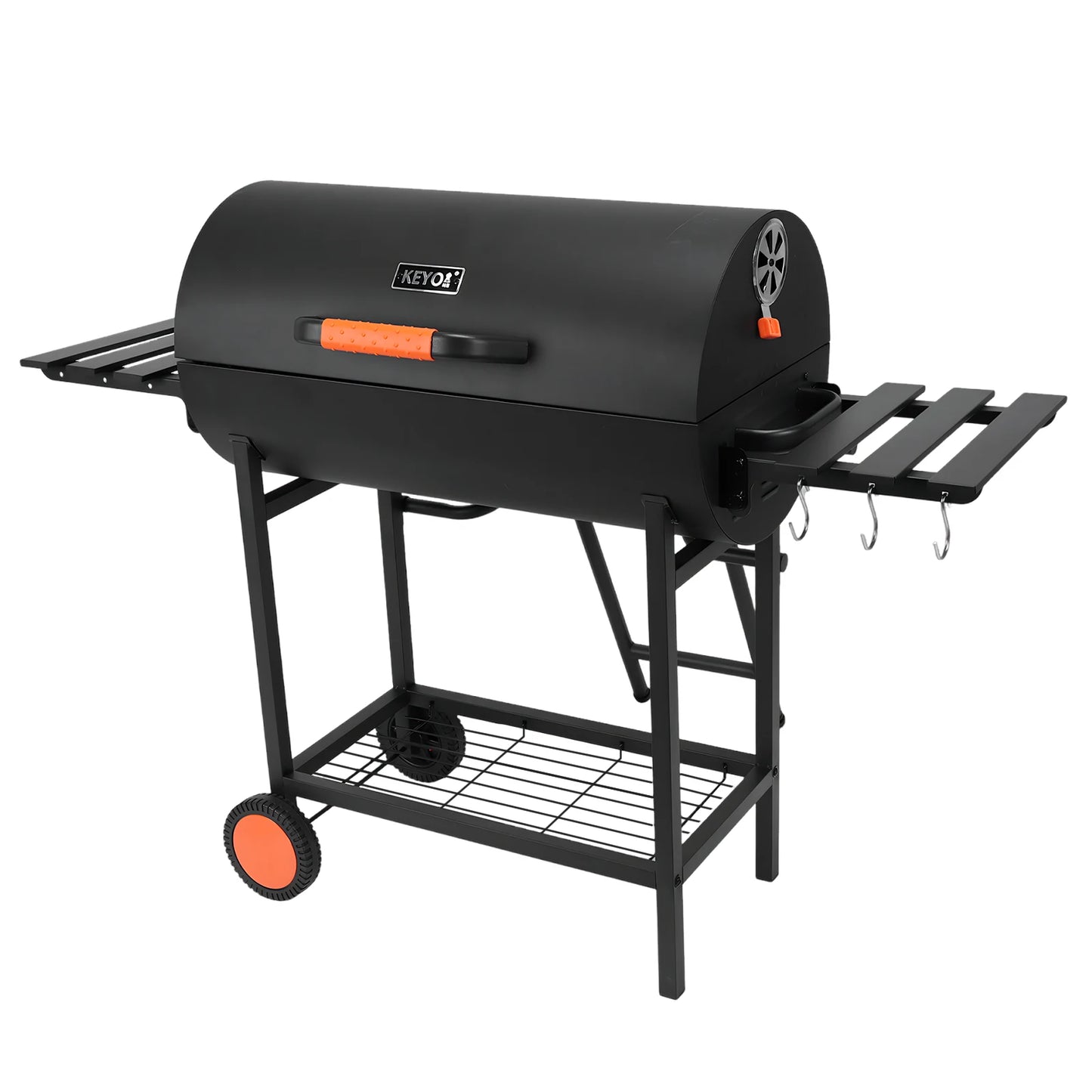 EExtra Large Outdoor Charcoal Grill Smoker – 871 Square Inches Cooking Area with 2 Foldable Side Tables