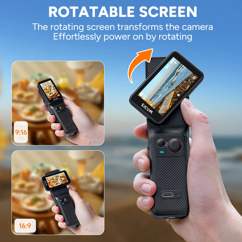 SJCAM C400 4K Pocket Camera with Stabilization & WiFi Touch Screen