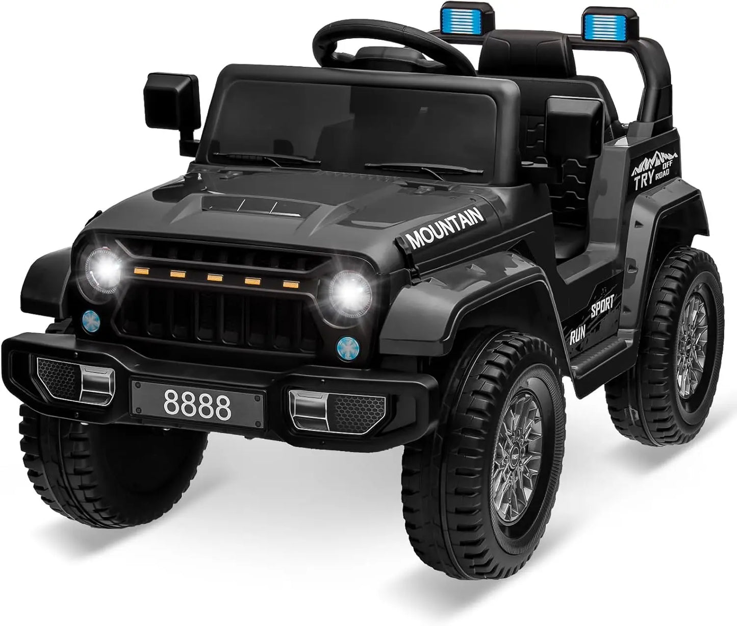 12V Electric Ride-On Truck for Kids – Battery-Powered Vehicle with Remote Control, LED Lights, Music & Spring Suspension