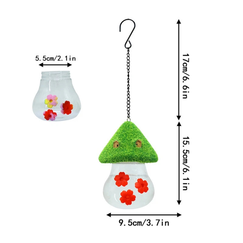Outdoor Garden Hanging Hummingbird Water Feeders Ant Bee Proof Wind Chimes Humming Bird Feeder Backyard Bird Feeding Station