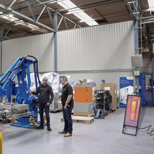 LB White SUNBLAST 35 LP Propane Flat Panel Gas Infrared Space Heater - Portable Radiant Heater for Shop, Garage, Outdoor, Indoor