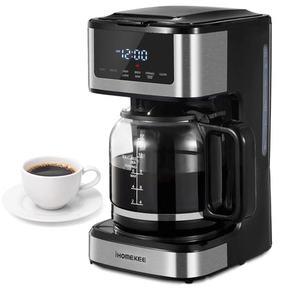HomeBrew Pro Programmable Drip Coffee Maker - 12 Cup Capacity with Iced Coffee Function & Touchscreen