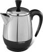 Farberware 4-Cup Electric Coffee Percolator – Stainless Steel Coffee Maker with Automatic Keep Warm & No-Drip Spout