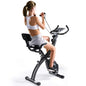 3-in-1 Folding Exercise Bike Stationary Bike with Magnetic Resistance, LCD Monitor & Resistance Bands for Home Use