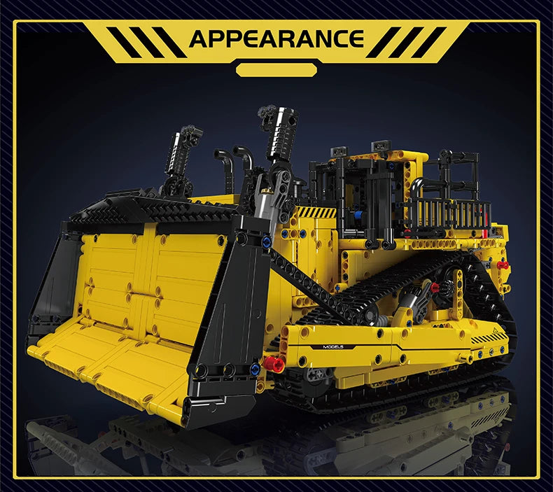 Remote-Controlled Bulldozer Building Block Set – 1508PCS D11 RC Construction Vehicle Toy by Mould King