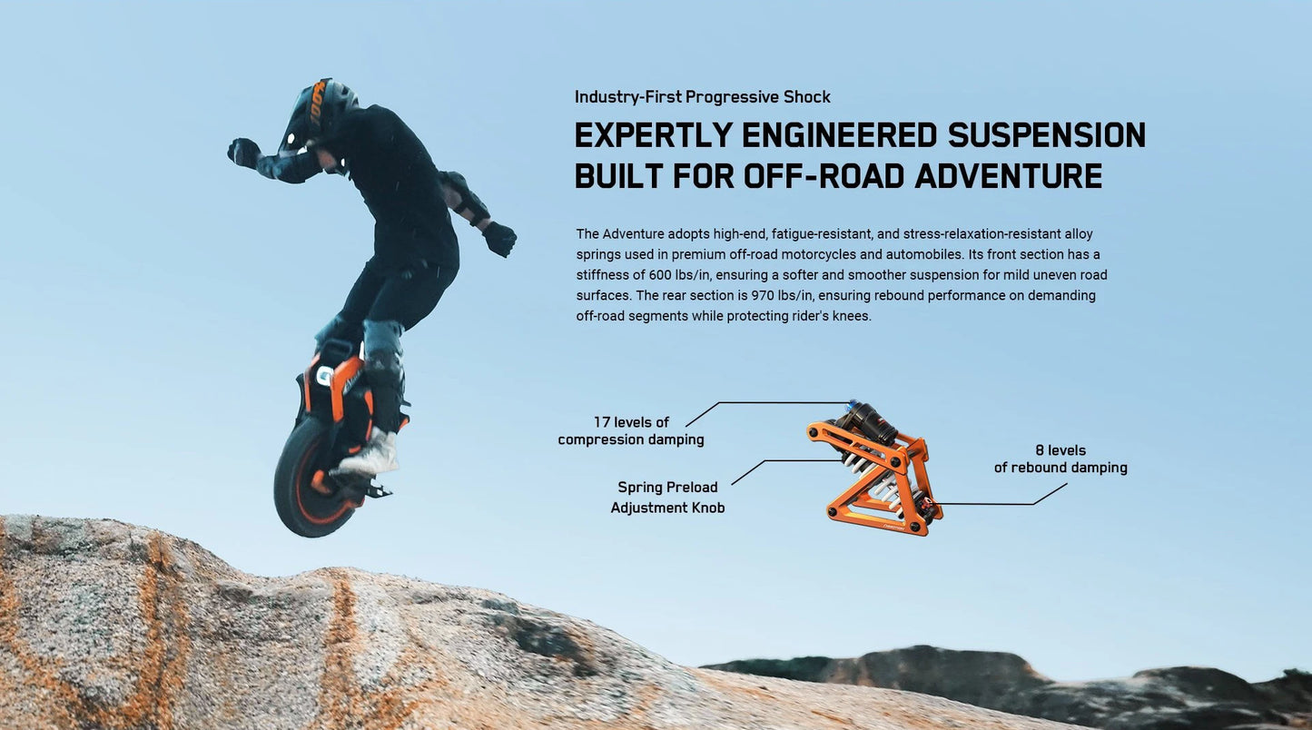 INMOTION Adventure V14 Electric Unicycle – 70km/h Speed, 2400Wh Battery, 9000W High Torque Motor